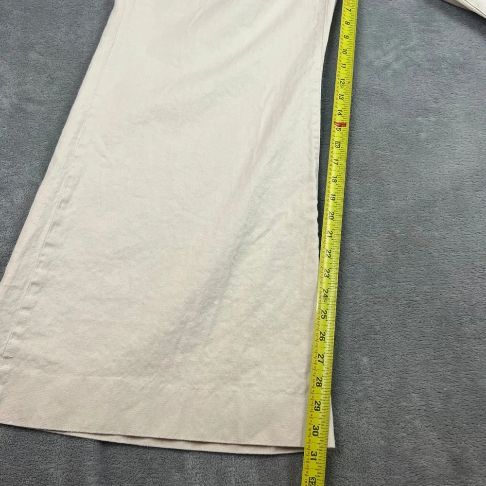 Banana Republic High Rise Wide Leg Pants Womens 35 Linen Blend Sophisicated